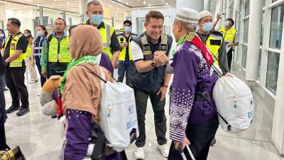 Bandara Internasional Syamsudin Noor Sambut Kedatangan Jamaah Haji