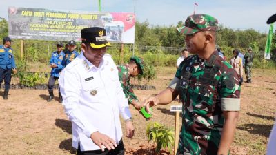 Pemkab Barito Kuala dan TNI Tanam Pohon Serentak Peringati HUT ke-67 Kodam VI/Mulawarman
