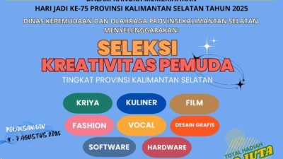 Semarak Hari Jadi ke-75 Kalsel, Dispora Gelar Lomba Kreativitas Pemuda dengan Hadiah Total Rp160 Juta