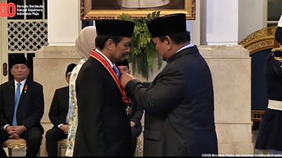 Tiga Tokoh Kalsel, H Abdussamad Sulaiman, H Syamsuddin Andi Arsyad dan H Abidin Terima Penghargaan dari Presiden RI