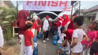 Ratusan Warga Simpang Gusti Antusias Ikuti Jalan Sehat HUT RI ke-80 dan Hari Jadi Banjarmasin ke-499