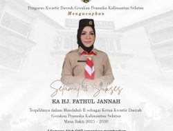 Hj Fathul Jannah Muhidin Terpilih sebagai Ketua Kwarda Pramuka Kalsel 2025–2026