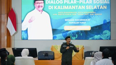 Dialog Pilar Sosial se-Kalsel, Mensos RI Tegaskan Pentingnya Sinkronisasi Program DTSEN hingga Bansos