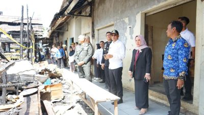 205 Kios Hangus, Pemkab Kotabaru Langsung Cek Kondisi Pasca Kebakaran