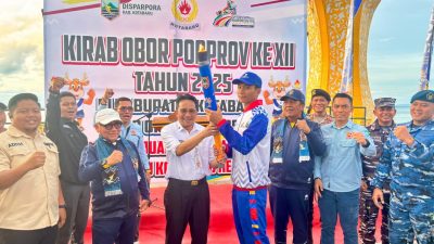 Kotabaru Sambut Kirab Obor PORPROV XII Kalsel 2025, Semangat Sportivitas dan Prestasi Membara