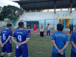 Studi Tiru KORPRI Balangan di Kotabaru Berakhir Hangat, Ditutup Laga Persahabatan Sepak Bola di GOR Bamega