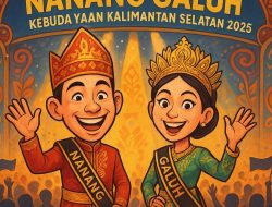 Muhammad Ariq Qobus dan Nur Kemala Hayati Dinobatkan sebagai Nanang–Galuh Kebudayaan Kalsel 2025