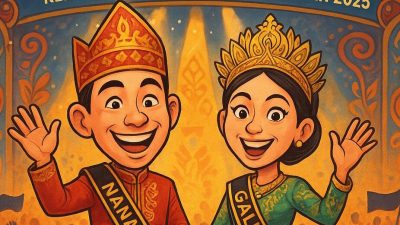 Muhammad Ariq Qobus dan Nur Kemala Hayati Dinobatkan sebagai Nanang–Galuh Kebudayaan Kalsel 2025