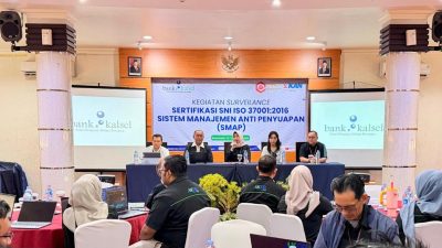 Bank Kalsel Perkuat Sistem Anti Suap Lewat Surveillance ISO 37001:2016