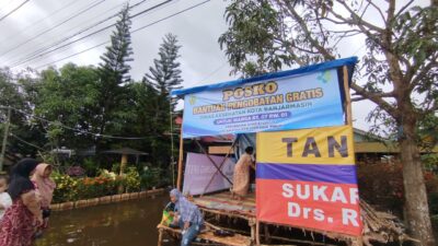 Banjir Kepung Banjarmasin Timur, Anggota DPRD Feri Hidayat Dirikan Posko Layanan Kesehatan Gratis