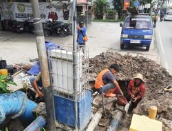 Rehab Jumbatan Pipa di Jalan Sultan Adam, Distribusi Banyu PAM Bandarmasih di Banjarmasin Utara Terganggu Sementara