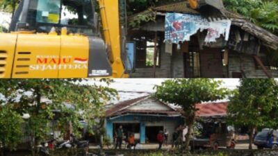 Pemko Banjarmasin Bongkar Bangunan di Sempadan Sungai Guring, Wali Kota: Sungai Bukan Halaman Belakang Kota