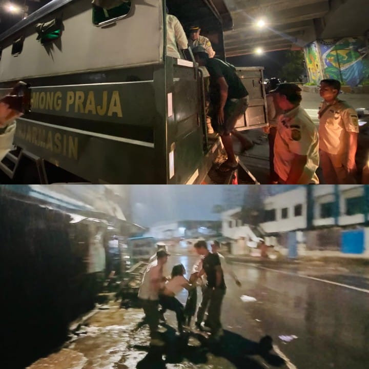 Jelang Ramadan, Satpol PP Banjarmasin Sisir Jalanan hingga Pasar, Gepeng dan Dugaan PSK Diamankan