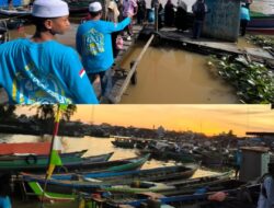 Ribuan Jamaah Padati Sungai! Kelotok Berjejer Antar Jamaah Haul Guru Zuhdi ke Banjarmasin