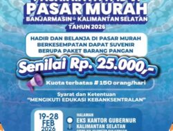 Belanja Murah Dapat Bonus! Pasar Raya TPID VI Banjarmasin Bagi Paket Pangan Gratis, Kuota Cuma 150 Orang per Hari