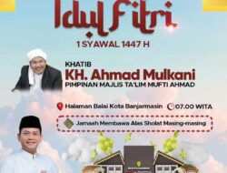 Pertama Kali! Sholat Ied di Balai Kota Banjarmasin Berhadiah Umrah, Siap Tampung 10 Ribu Jamaah