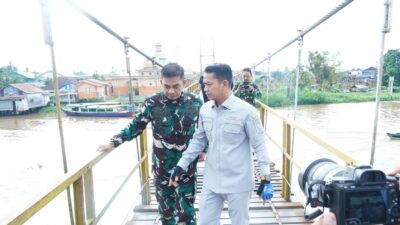 Jumbatan Rusak Ancam Warga, Pemko Banjarmasin Gandeng TNI gasan Perbaikan