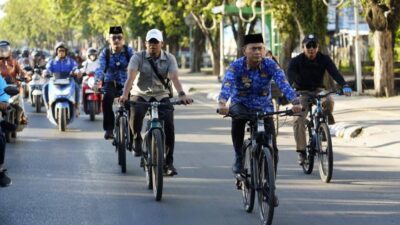 Gowes ke Balai Kota! Wali Kota Muhammad Yamin Pimpin Apel KORPRI Sambil Kampanyekan Hidup Sehat