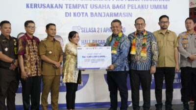 Kolaborasi dengan BRI Insurance, UMKM Banjarmasin Dapat Polis Asuransi