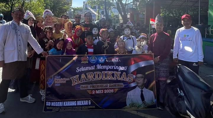 Ribuan Pelajar Meriahkan Hardiknas di Banjarmasin, Angkat Nilai Budaya Lokal