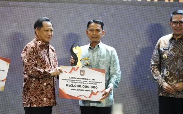 Banjarmasin Raih Insentif Rp2 Miliar atas Kinerja Pengendalian Inflasi