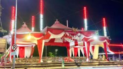 Persiapan HUT ke-81 RI, Balai Kota Banjarmasin Tata Panggung gasan 1.000 Undangan Persiapan HUT ke-81 RI, Balai Kota Banjarmasin Tata Panggung gasan 1.000 Undangan