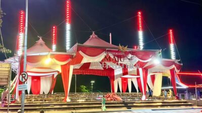 Persiapan HUT ke-81 RI, Balai Kota Banjarmasin Tata Panggung gasan 1.000 Undangan Persiapan HUT ke-81 RI, Balai Kota Banjarmasin Tata Panggung gasan 1.000 Undangan