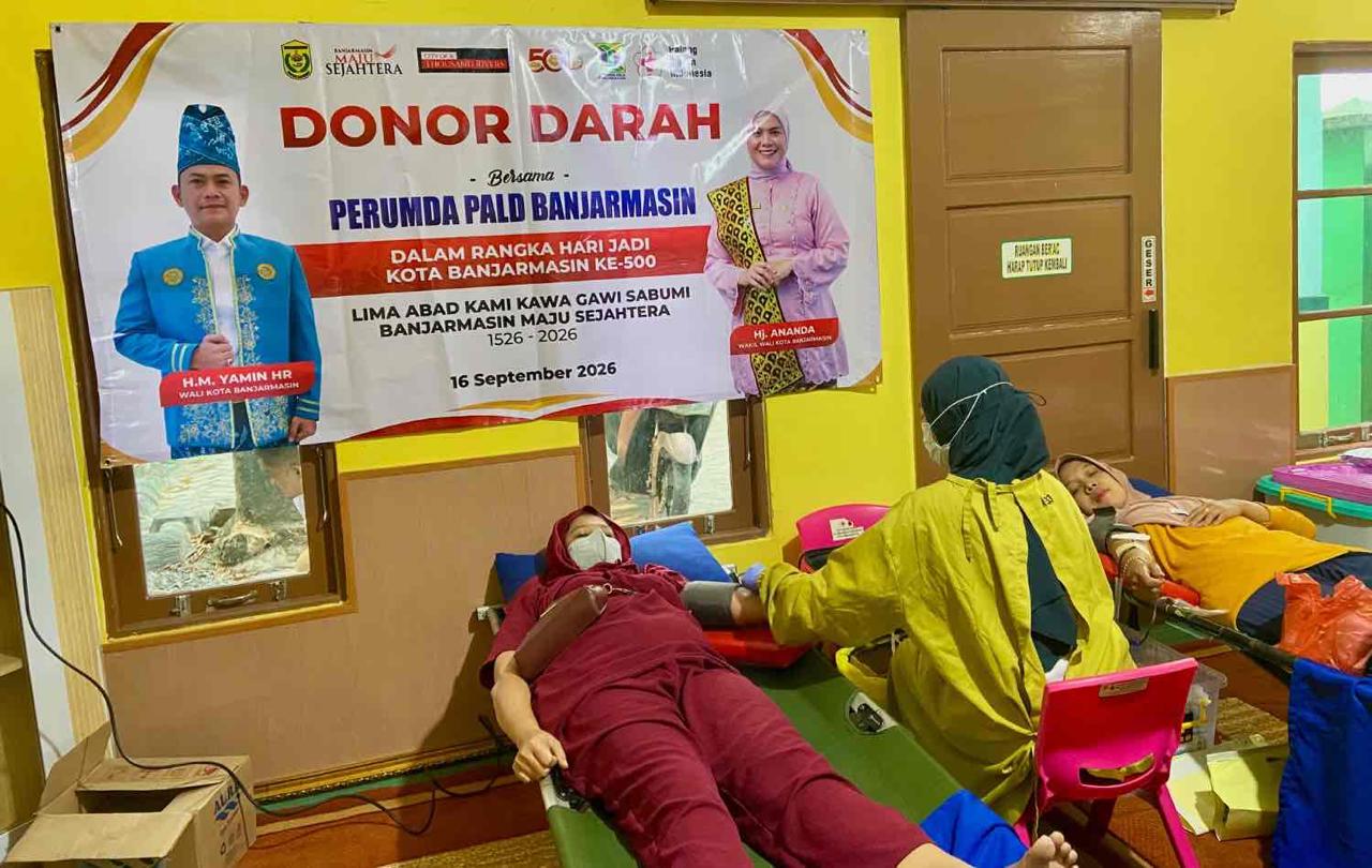 Meriahkan Hari Jadi ke-500 Banjarmasin, Perumda PAL Domestik Gelar Donor Darah