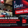 IHSG Anjlok 8 Persen! BEI Hentikan Sementara Perdagangan Saham